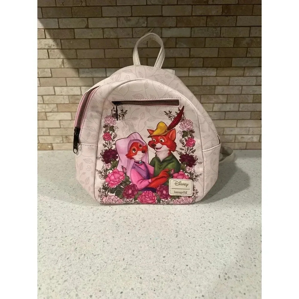 Loungefly Disney Robin Hood & Maid Marian Floral Mini Backpack #35